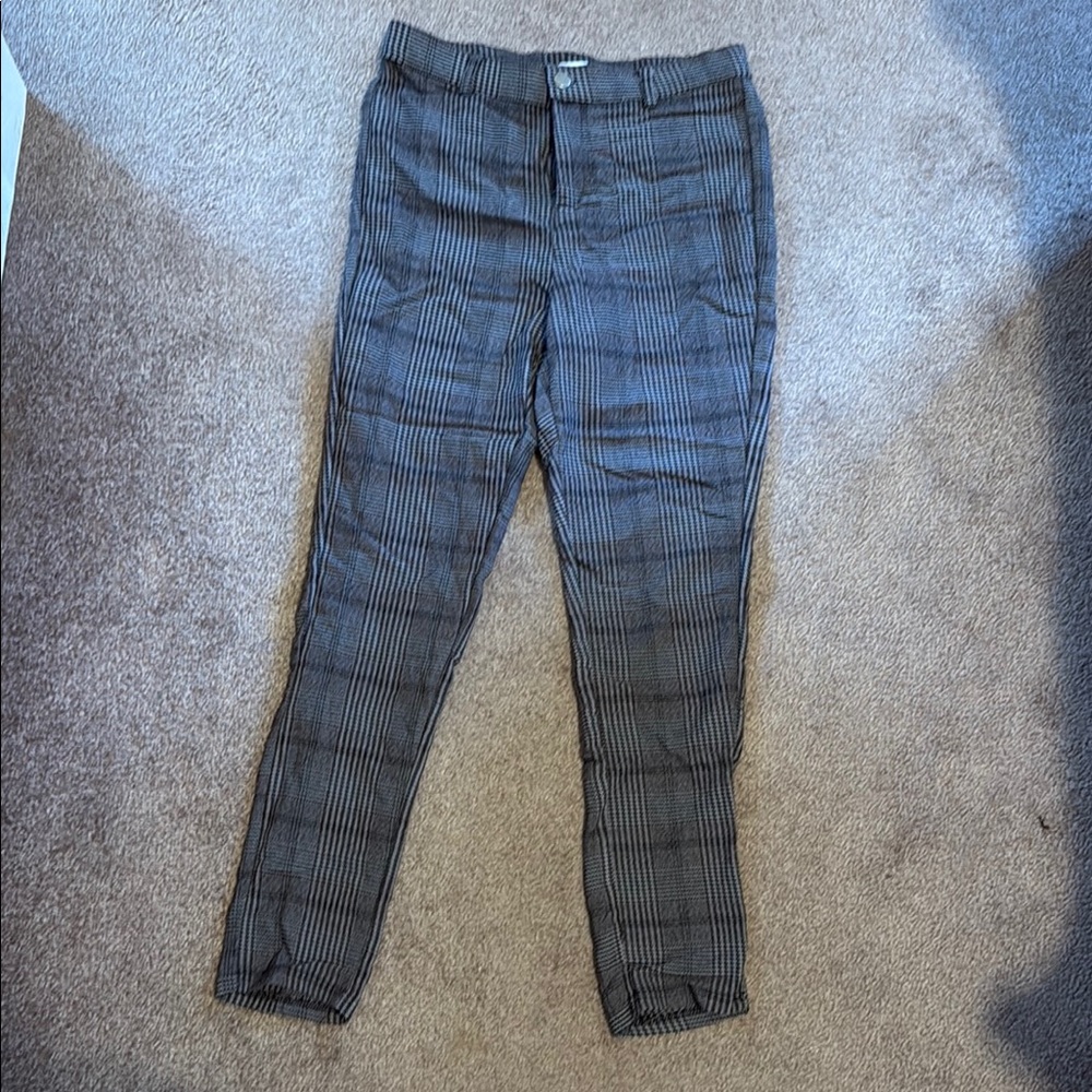 Gray Plaid Pants